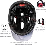 SIFVO Kids Bike Helmet 5-14 Adjustable Lightweight 50-57cm with Visor view 3