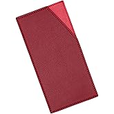 XiowDow Cash Envelopes PU Leather Budget Envelope Credit Card Holder Reusable Money Clip for Budgeting Wallet Women Men Bill Receipt Coupon Organizer (Red)