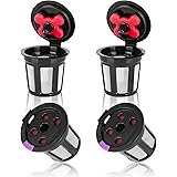 4 Packs Reusable K Cups for Keurig Multistream Technology, LivingAid Universal Fit Reusable Coffee Pods Filters Leakproof, St