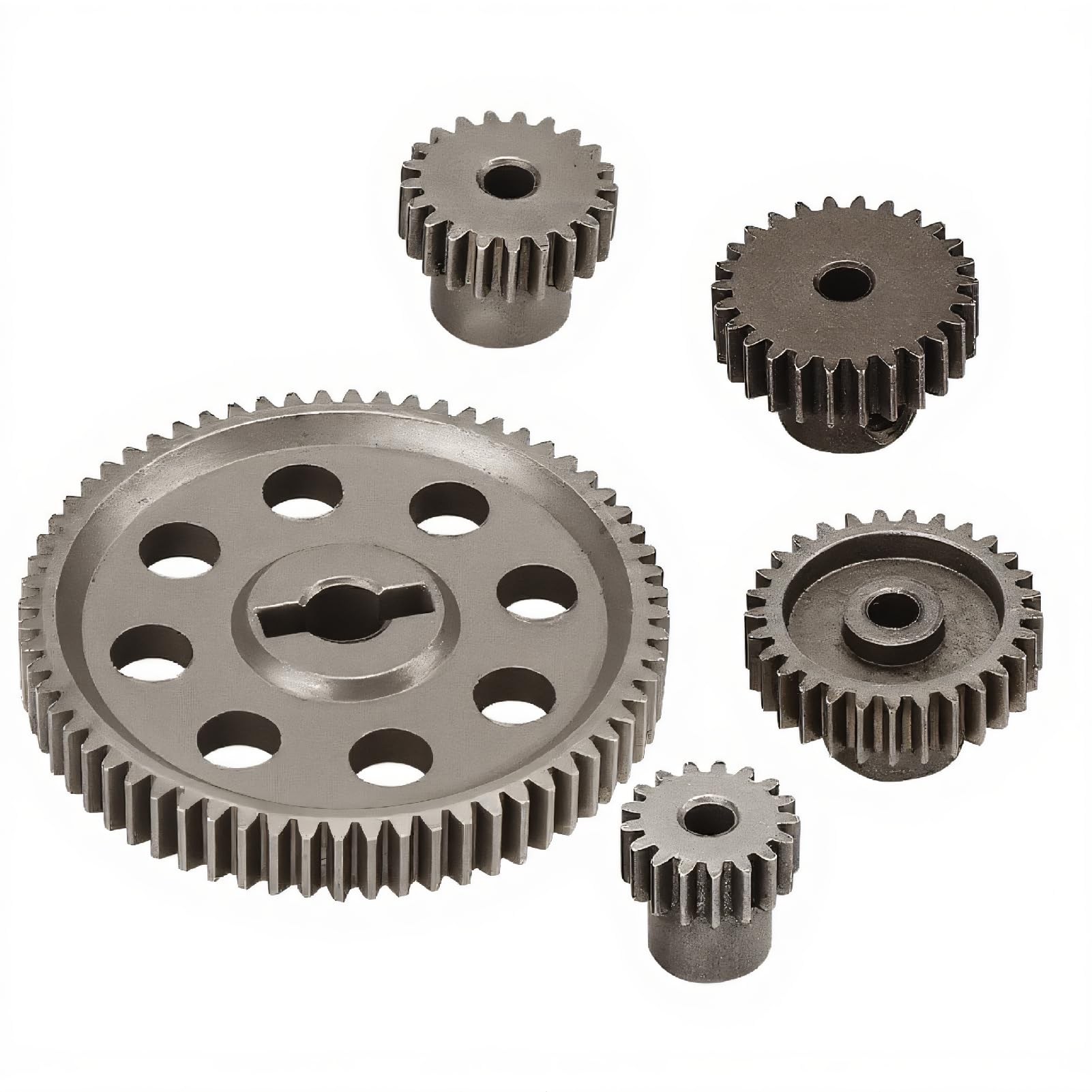 Differential Main Metal Spur Gear, Motor Gear Combo 64T 17T 21T 26T Gear RC Replacement Parts for 1/10 Truck 94111 Differential Main Gear