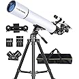 Celticbird Telescope for Adults Astronomy Beginners, 80mm Aperture 800mm Refractor Telescopes for Adults High Powered with AZ Mount, Carry Bag, Phone Mount