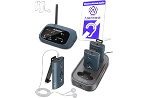 Avantree AuraPlex M3 – Auracast Assistive Listening System for Churches, Works with Auracast Devices, 1 Transmitter & 3 Recei