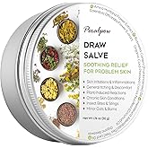 Drawing Salve with Natural Herbal Extracts - Relief for Skin Irritations - Insect Bites & Minor Skin Issues, 1.76 oz