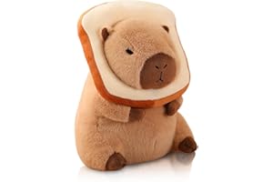 NXNYNZ 12 Inch Cute Capybara Plush Kawaii Soft Capybara Plush Doll Pillow with Bread Capybara Stuffed Aniamls Toys for Girls Kids Adults Birthdays Valentines Gift (Capybara Plush for Kids)