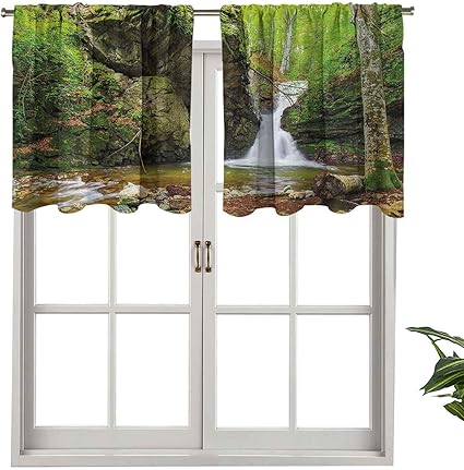 Hiiiman Cenefas cortas rectas para barra de cocina con bolsillo de