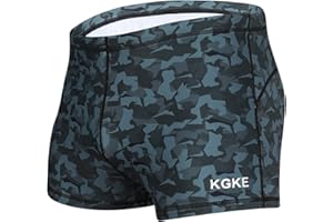 KGKE Mens-Swim-Jammers Athletic-Swimwear Quick-Dry-Shorts Durable-Team-Swimsuits - Drawstring Competition Swimming UPF50+