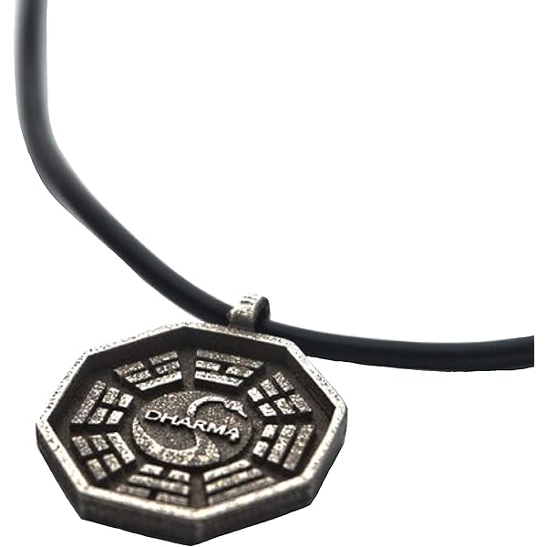 Pendentif Collier Clé Du Dharma (Lost) - Acier Inoxydable Argenté - Neuf Sous Blister
