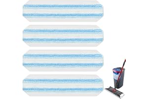 Mop Pads Replacements Compatible with O Cedar H2prO Flat Mop System Microfiber Mop Replacement Heads for O-Cedar/Vileda H2prO
