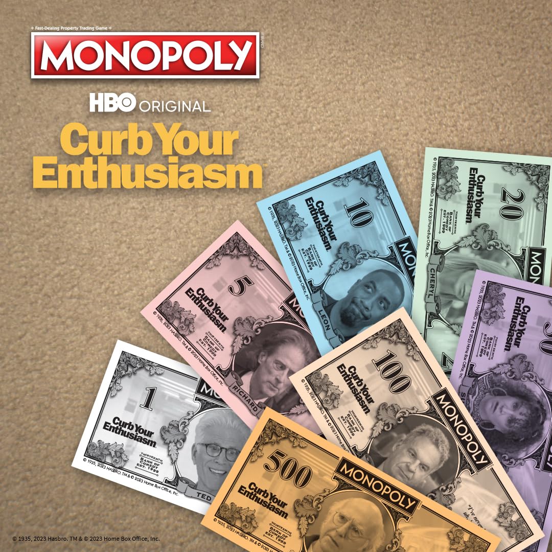 Monopoly Curb Your Enthusiasm | Play as Larry’s Glasses, Golf Clubs, Hybrid Car & More | Officially Licensed Collectible Game Based On Hit HBO Comedy Series