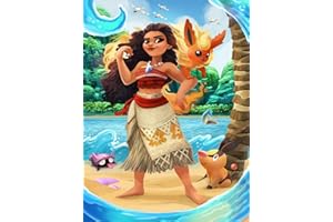 Meothan 5D Princess Diamond Painting Kits for Adults, Cartoon Princess Diamond Art Painting for Adults Beginner, Full Drill Gem Art Round Diamond Painting Art Kits for Home Wall Gift 12"x16"