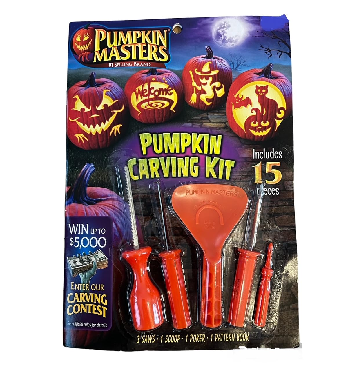 Photo 1 of Pumpkin Masters Pumpkin Carving Kit - 5 Tools and 10 Patterns.
