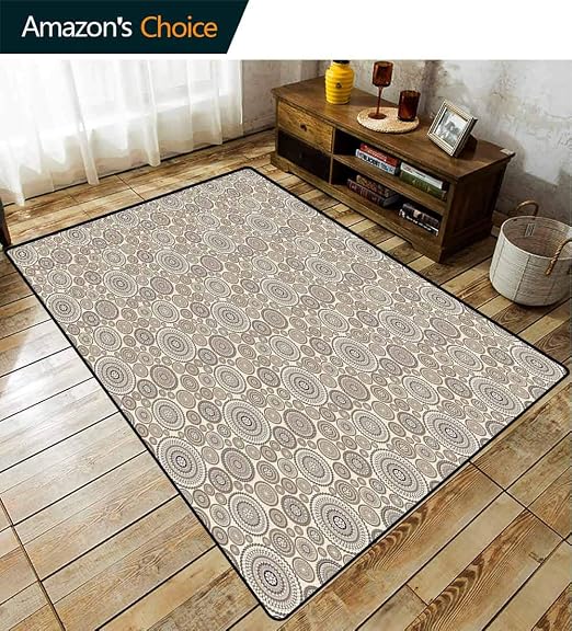 Amazon De Beige Shag Area Teppich Fussmatte Abstrakte Geschwungene