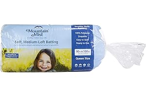Mountain Mist Polyester Quilt Batting, Queen 90-Inch by 108-Inch