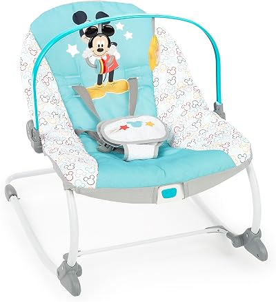 Bright Starts Disney Baby Mickey Mouse Infant to Toddler Rocker Seat 0-30 Months