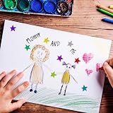 jeufun 540PCS Metallic Star Reward Stickers 1.3cm Assorted Colours view 6