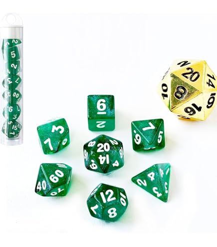 Bescon – 42 Dés Polyédriques Miniatures 10 Mm, 6 Couleurs Assorties, Set D4 à D20, Pour D&D, Pathfinder