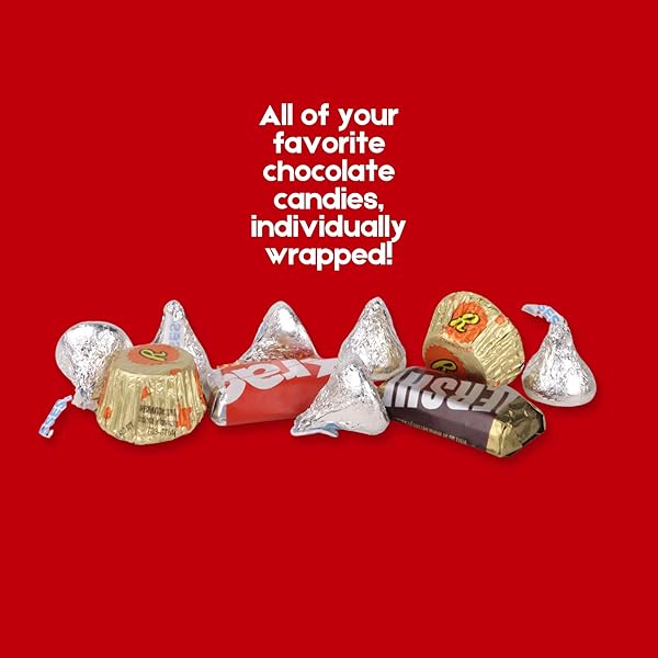 GALERIE CHRISTMAS STOCKING STUFFER CANDY GIFT, TREE TIN FILLED WITH ASSORTED CHOCOLATES, REESE’S, KISSES, AND MINIATURES, 1.86 OUNCES