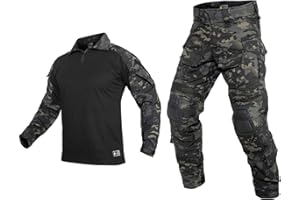 YEVHEV G3 Combat Suit Military Apparel Set Tactical Camouflage Clothing Hunting Uniform Paintball Gear with Knee Pads for Men