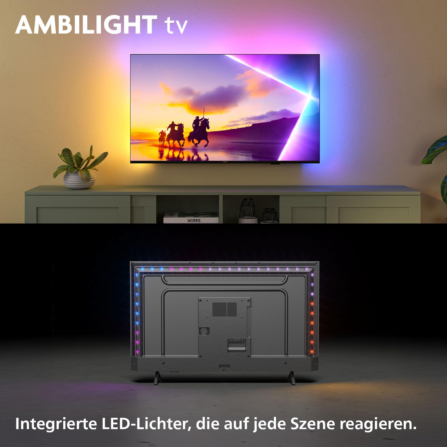 Philips Ambilight 43PUS8500 4K LED Smart TV - 43 Zoll Display mit Pixel Precise Ultra HD, Titan OS, Dolby Vision und Dolby Atmos Sound 2