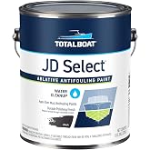 TotalBoat JD Select Water-Based Boat Antifouling Bottom Paint - Black Gal | Single-Season Ablative Marine Paint; Use on Fiberglass, Wood, and Steel Hulls; Brush, Roll, or Spray; 25.5% Copper Biocide