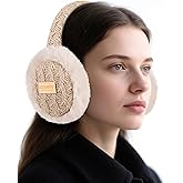 KEYJOYS Ear Muffs for Winter Women Cold Weather, Adjustable Fluffy Folding Earmuffs, Cute Ear Warmers Outdoor Ear Covers