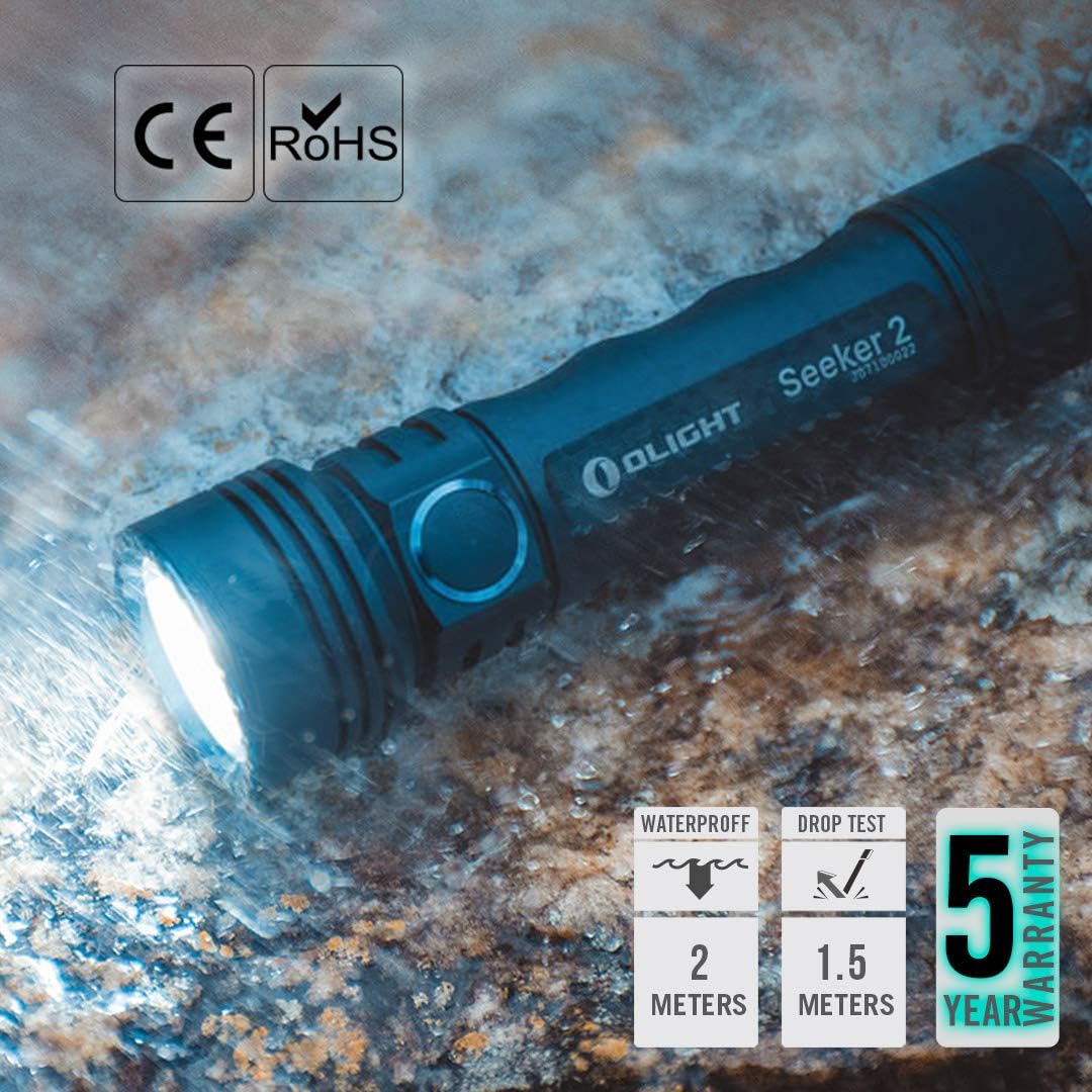 Hiking Olight Seeker 2 Max 3000 Lumens Rechargeable Torch Flashlight With 5000mah Battery Usb Magnetic