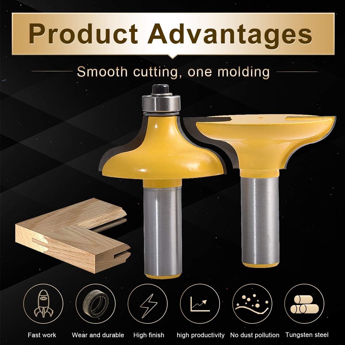 KATUR 2Pcs Entry Door for Long Tenons Router Bit Long Tenon Cutter - Image 4