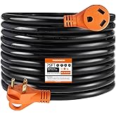 Finderomend 30 Amp RV Extension Cord 3 Wire,RV Power Cord NEMA TT-30P to TT-30R Heavy Duty 125V 3750W Extension Cord,10/3 STW