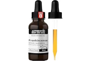 Frankincense Resin Infused Organic Castor Oil with Organic Black Seed and Jojoba for Face, Certified Hexane-Free Castor Oil, 