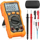 Neoteck 2000 Counts Digital Multimeter with NCV, AC/DC Voltage Current | CAT III 600V with Resistance Capacitance Live Wire Frequency Temperature Duty Cycle Continuity Diode for Student Lab-Orange
