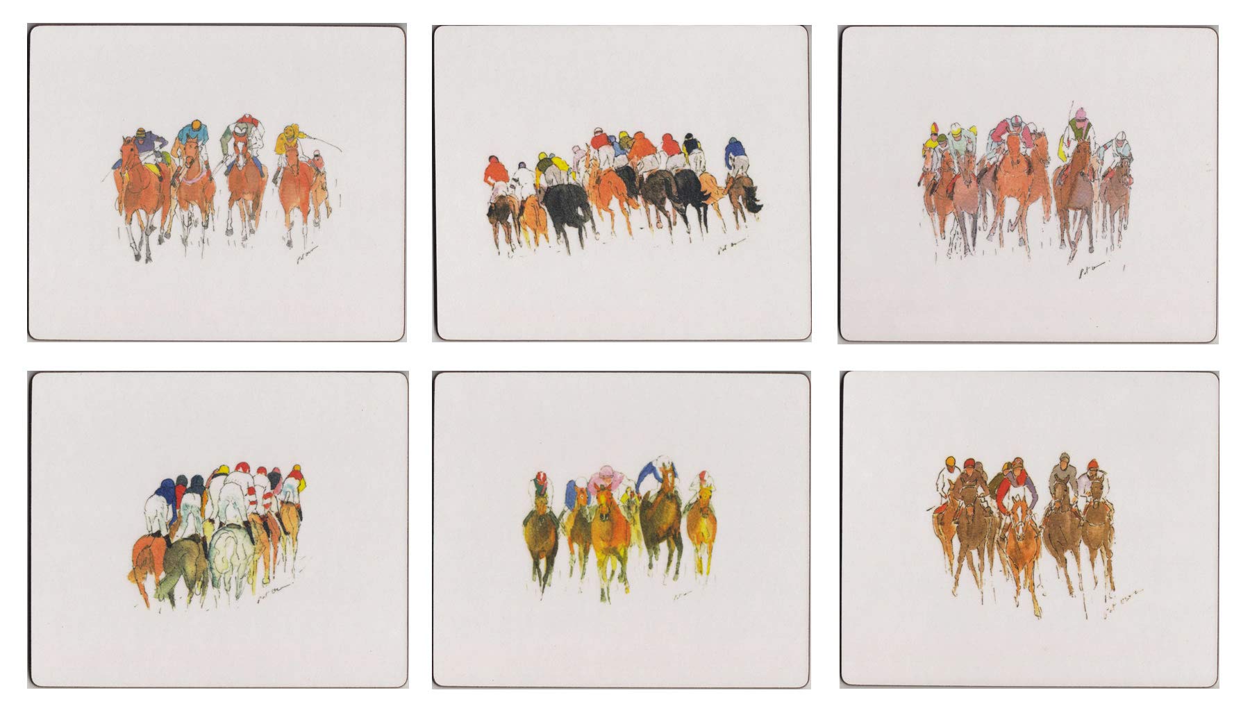 Lady Clare Racing Coasters - Set of 6