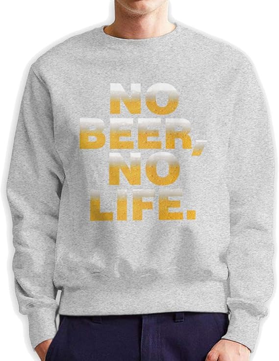 Amazon Co Jp No Beer No Life ビール スウェット パーカー メンズ プルオーバー フーデット パーカー オシャレプリント ゆったり カジュアル長袖 丸首 トレーニングウェア スポーツウェア ランニングウェア ファッション