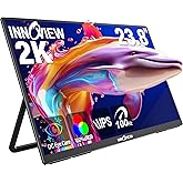 InnoView 23.8 Inch 2K Large Portable Monitor 100Hz 2560X1440 QHD Portable Gaming Monitor Fast IPS 100% sRGB w/180° Adjustable
