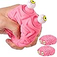 Sumind 2 Pieces Brain Stress Balls Squeeze Eye Fidget Toy Stress and Anxiety Relief Ball Anti Anxiety Focusing Fidget Toys Party Favors Halloween Brain Toy Christmas Fun Gift for Teens and Adults