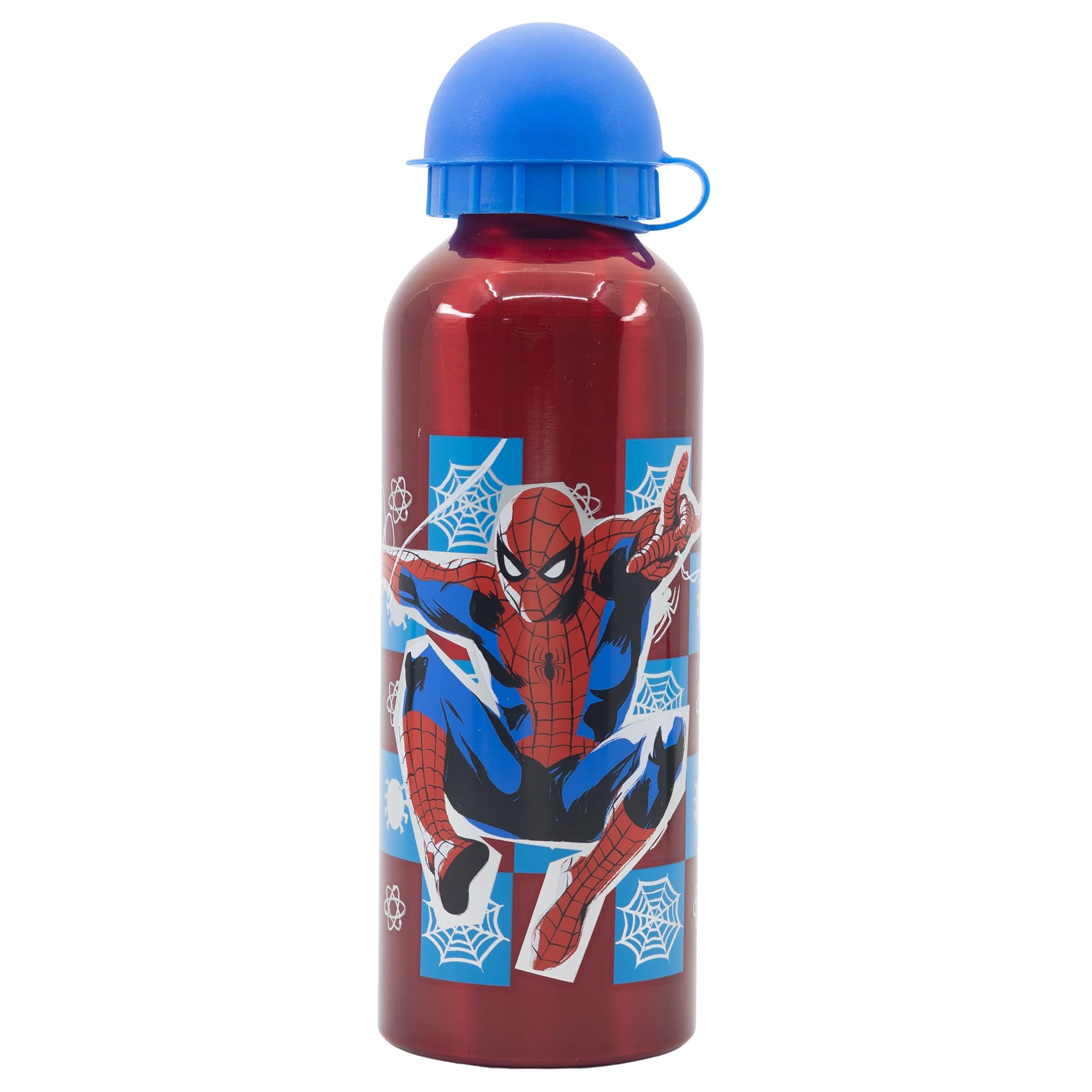 Stor 530ML KIDS ALUMINIUM BOTTLE | SPIDERMAN ARACHNID GRID