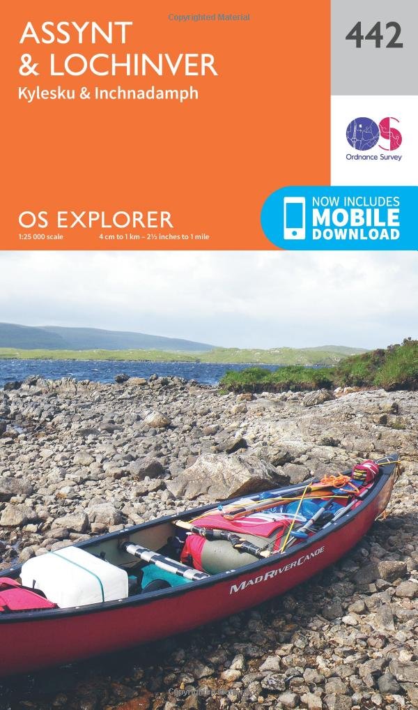 Assynt & Lochinver Map | Kylesku & Inchnadamph | Ordnance Survey | OS Explorer Map 442 | Scotland | Walks | Hiking | Maps | Adventure