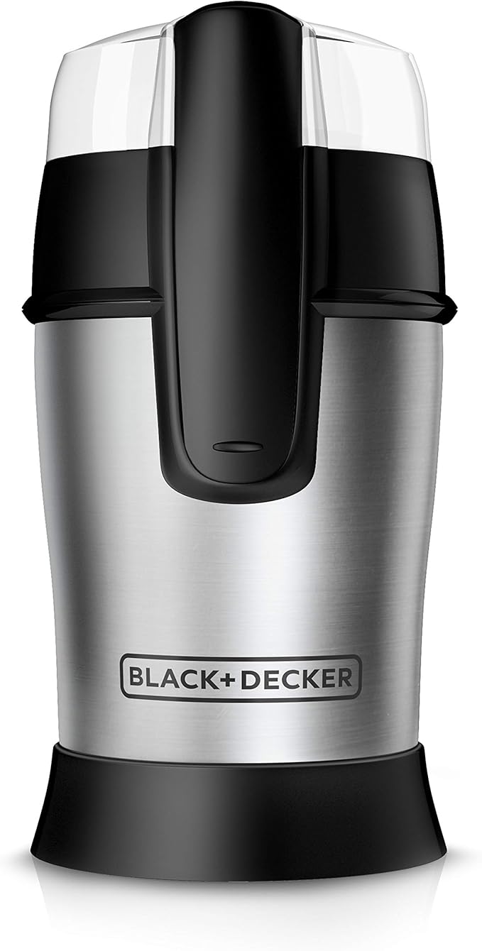 BLACK+DECKER Coffee Grinder, Electric, Compact Design, Black and