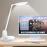 Kitloo Desk Lamps for Home Office with Stable Base, 1000LM Ultra Bright Eye-Caring Desk Light, 3000K-6000K Dimmable Table Lamp with Stepless Dimming & Timing Function for Work, Reading, Bedroom