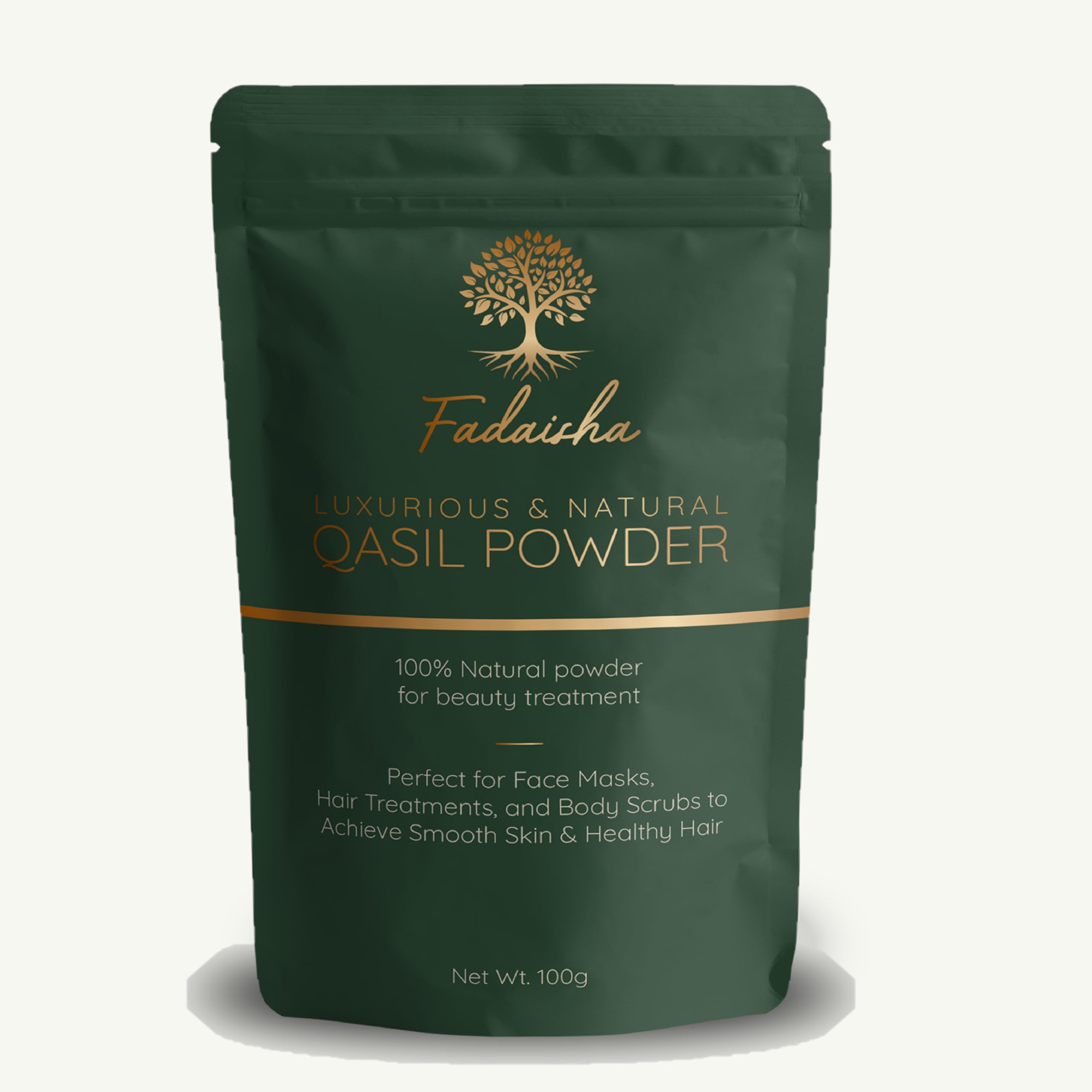 Fadaisha - 100gr - Pure 100% Qasil Powder - Natural Herbal Facial Cleanser & Exfoliator for Radiant Skin - Nourish & Rejuvenate Your Complexion - Skincare Face/Body Mask with Zero Added Chemicals