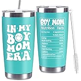 Boy Mom Gifts for New Moms, In My Boy Mom Era 20 Oz Blue Stainless Steel Tumbler Set, Mothers Day Gifts for Pregnant Women Mama, Expecting Moms to Be, First Time Mother, Wife, Sister Christmas Gift