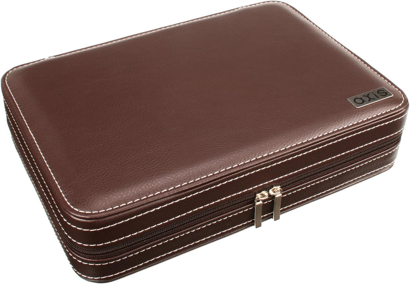 AXIS® Dark Brown 8 Watch Luxury Travel Display Box Case