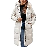 Geschallino Women's Puffer Coat Plus Size Winter Jacket Warm Hooded Thicken Padded Bubble Outerwear (1X-5X)