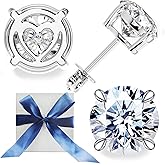 Moissanite Diamond Stud Earrings for Women Men S925 Sterling Silver for Wife Girlfriend Mom 18K Gold Gifts for Her Daughter Sisters Friends on Birthday Anniversary Wedding Marriage