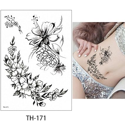 Adgkitb 3pcs Minuscule Fleur Animal Tatouage Temporaire