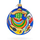Mexico Glass Ball Christmas Ornament 4 Inches