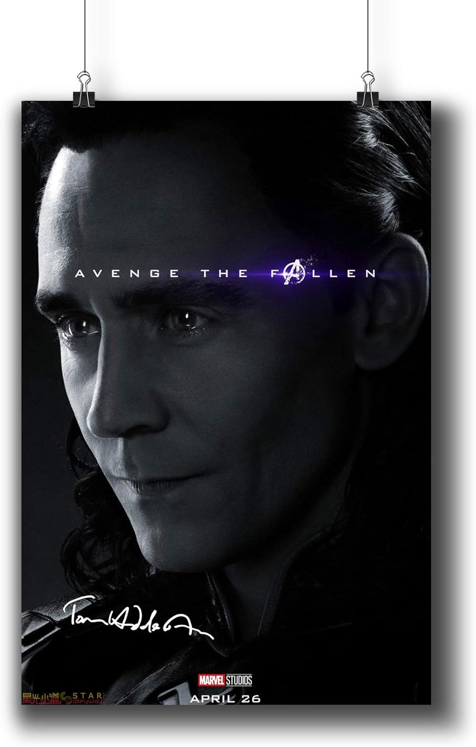 Avengers: Endgame (2019) Movie Poster Small Prints 183-330 Loki Reprint Signed Casts,Wall Art Decor for Dorm Bedroom Living Room (A3|11x17inch|29x42cm)