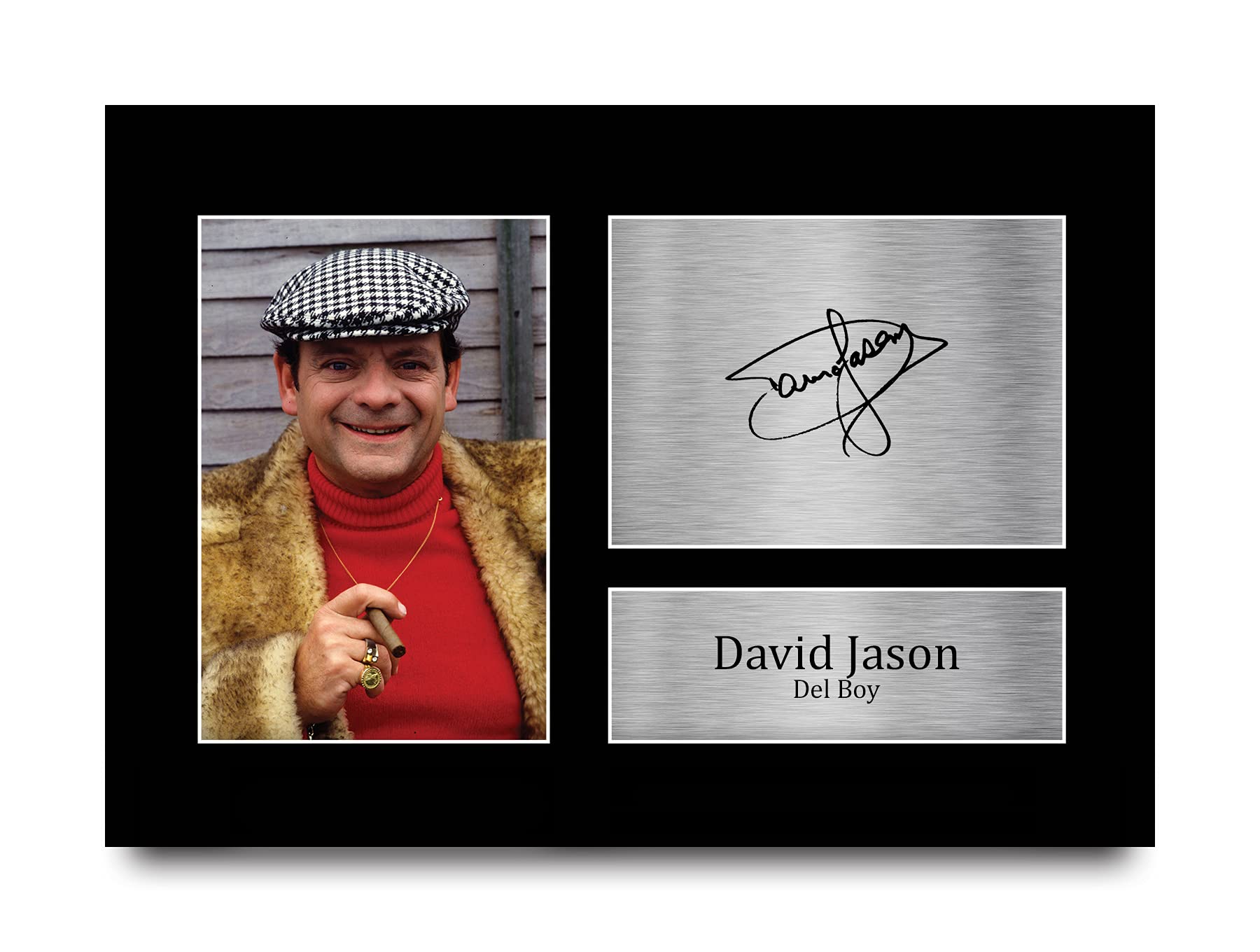 HWC Trading A4 David Jason Only Fools & Horses Del Boy Gifts Printed Signed Autograph Picture for TV Show Fans