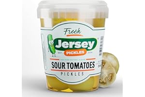 Jersey Pickles - Sour Pickled Tomatoes – Pickled Vegetable – Handcrafted Gourmet Tomatoes for Sandwiches, Charcuterie & More (Quart)