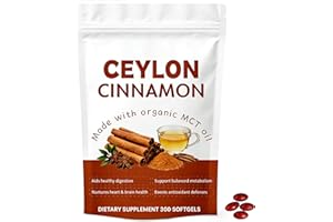 Premium Ceylon Cinnamon 7200𝙢𝙜 Equivalent with MCT Oil, Ceylon Cinnamon SoftGels, 300 Softgels (1)
