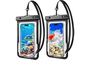 Kebrela 2 Pcs Waterproof Phone Pouch, Universal Waterproof Phone Case for iPhone Samsung Google Up to 7.3'', IPX8 Water Proof Cellphone Dry Bag for Snorkeling Swimming Beach Kayak Cruise Essentials